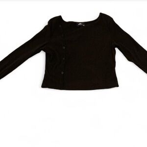 Cider Black Long Sleeve Top